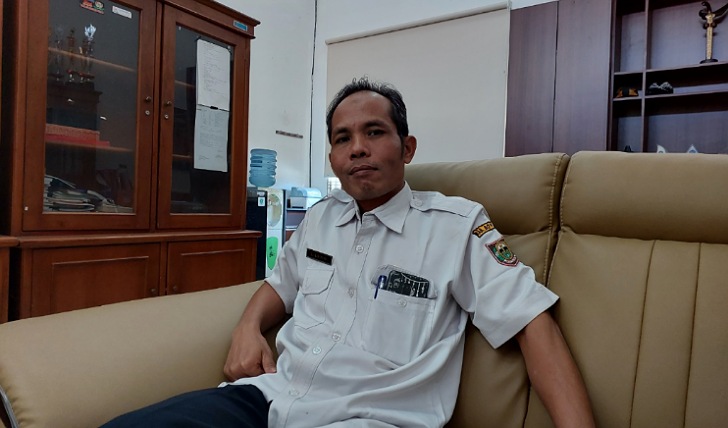 Sekretaris Disdikbud Boyolali Lasno ditemui di kantornya, Rabu (26/7/2023). (RAGIL LISTIYO/RADAR SOLO)