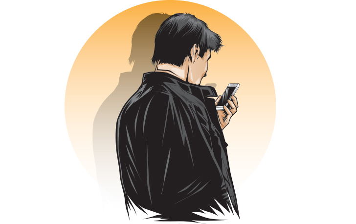 Ilustrasi penipuan dengan modus pesan via aplikasi Whatsapp berisi surat tilang.