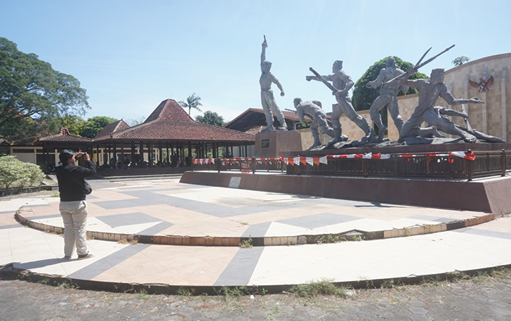 BERSEJARAH : Monumen Juang 45 Klaten yang berlokasi di belakang GOR Gelarsena Klaten, Desa Jonggrangan, Kecamatan Klaten Utara