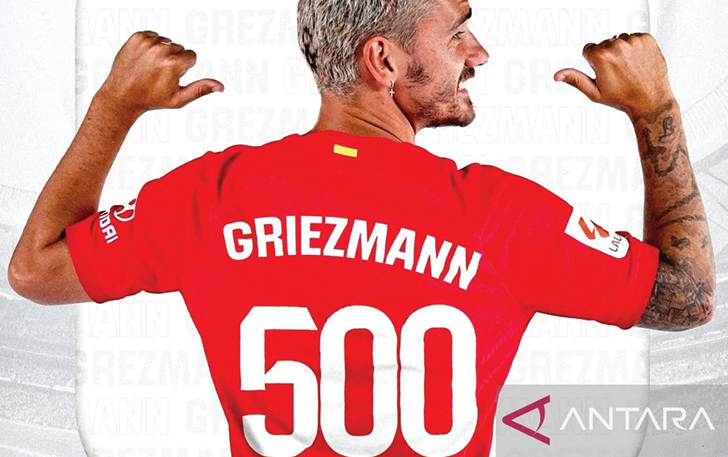 Antoine Griezmann berhasil mencatatkan 500 penampilan di La Liga, La Liga EA SPORT dan La Liga Hypermotion.
