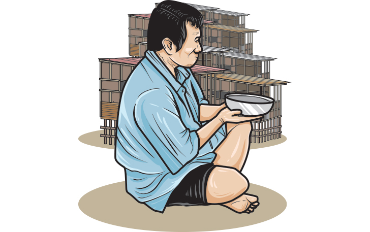 Ilustrasi kemiskinan.