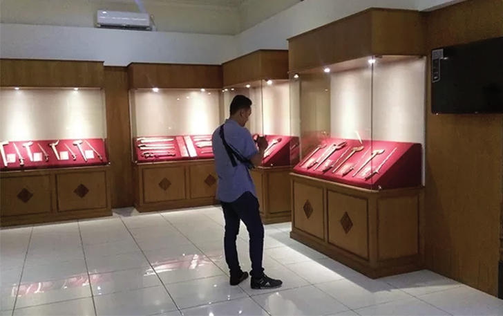 Suasana di Museum Keris Nusantara. Museum ini tengah menjajaki konsep open space untuk meningkatkan daya tarik pengunjung.