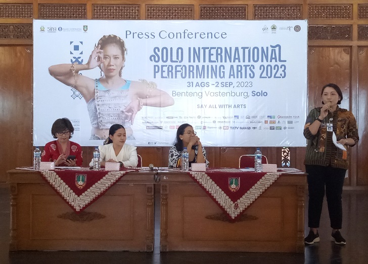 Konferensi pers SIPA 2023. Event akbar ini akan diselenggaran di Benteng Vastenburt mulai 31 Agustus hinga 2 September. (SILVESTER KURNIAWAN/RADAR SOLO)