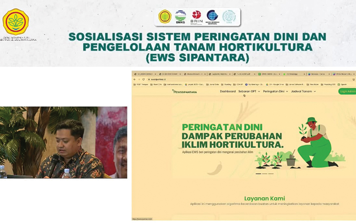 SV UNS bekerja sama dengan Direktorat Jenderal Hortikultura Kementerian Pertanian menghadirkan aplikasi ewssipantara.id.