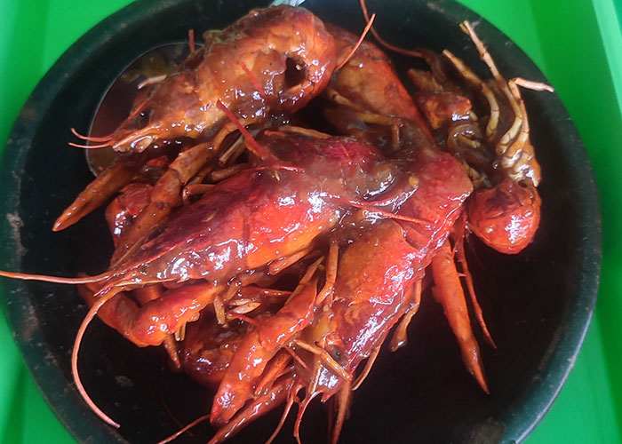 Lobster air tawar khas Waduk Kedung Ombo (WKO) Sragen dengan cita rasa asam manis.
