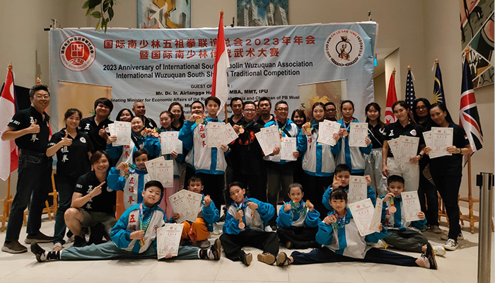LEGA: Sasana Wushu Eagle Fist Kungfu Fighting Solo dalam kejuaraan International Wuzuquan South Shaolin Traditional Competition 2023.