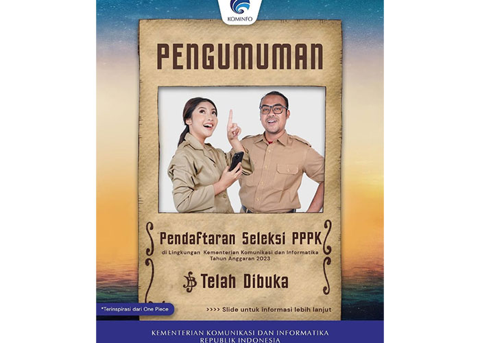Pengumuman seleksi PPPK 2023 di Kemenkominfo.