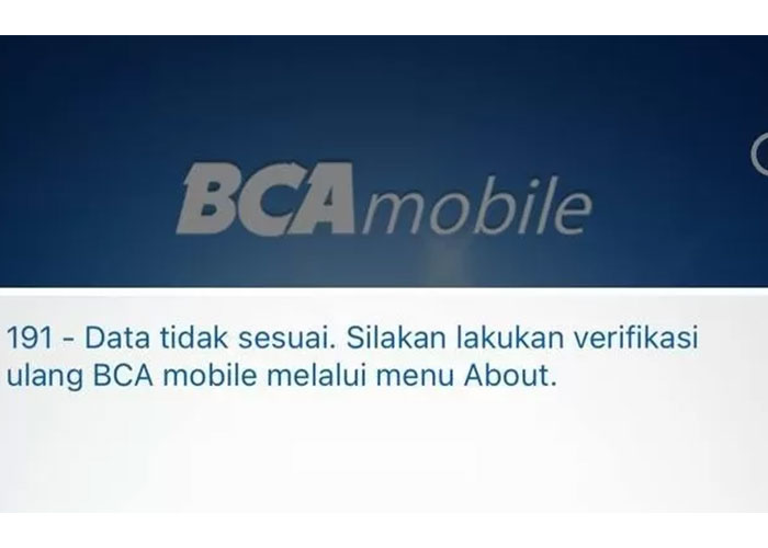 Layanan MBanking BCA sempat alami error.
