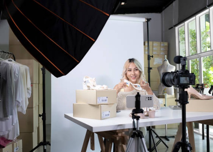 Ilustrasi live shopping.