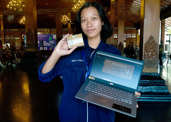 Hemas Woro Pramesti, mahasiswa pencipta aplikasi Hanacaraka.