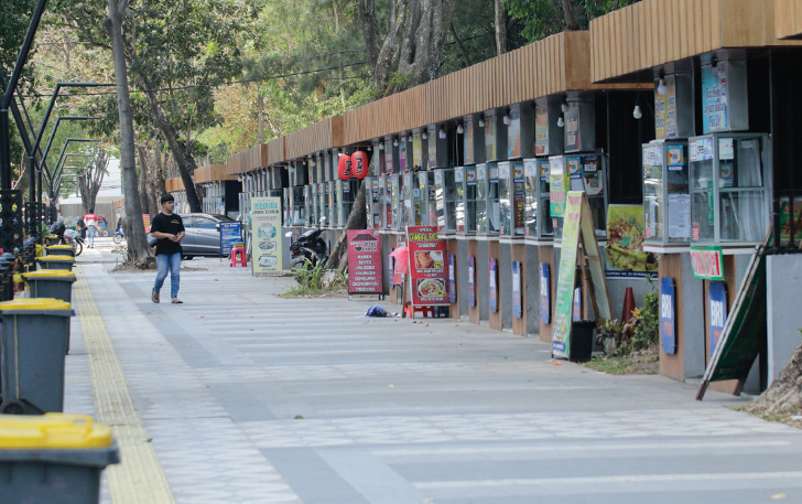 BERSIH: Suasana di Selter Manahan, kemarin.