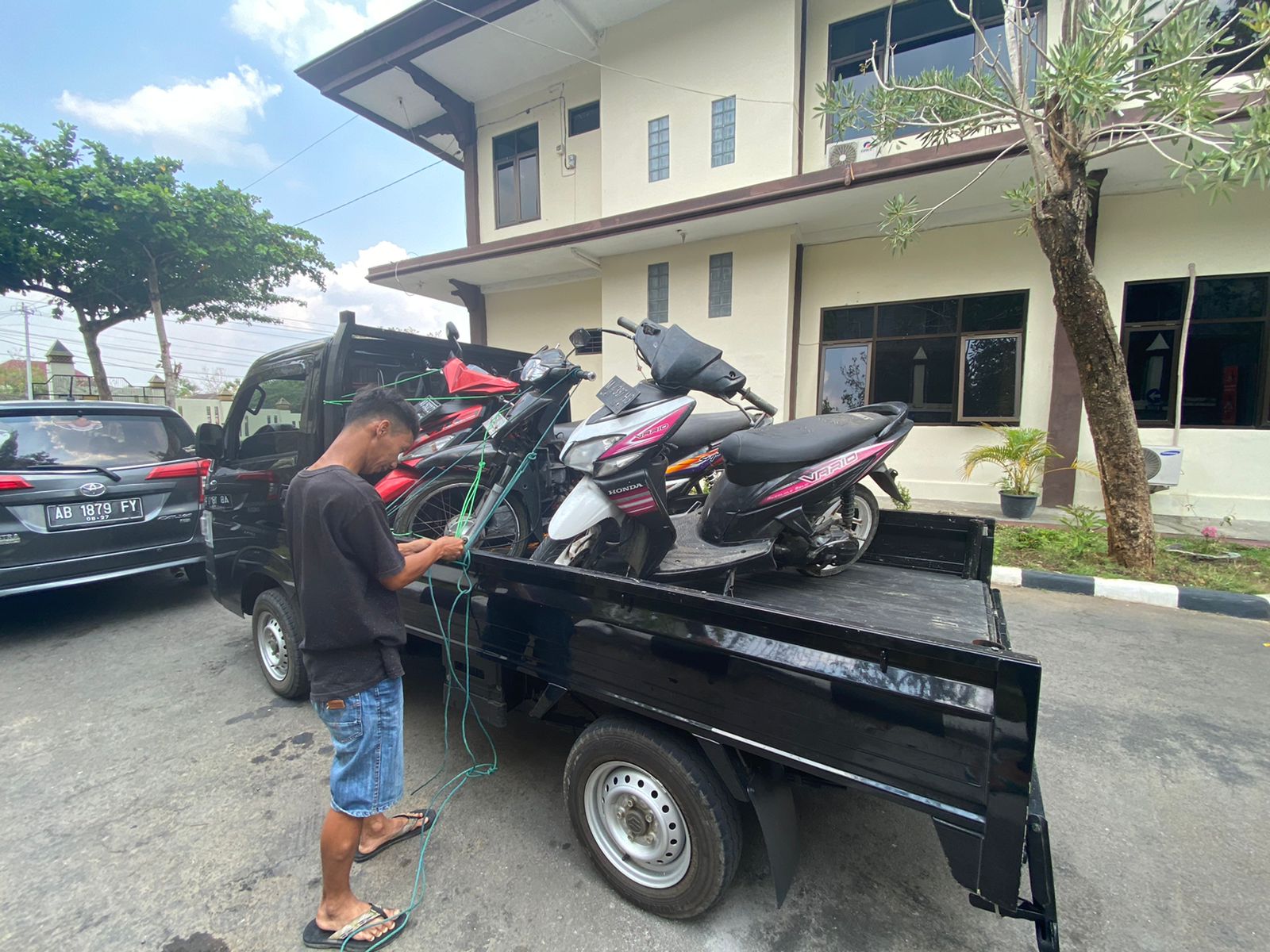 Barang bukti kasus pencurian sepeda motor (curanmor yang disita Polres Wonogiri. (IWAN ADI LUHUNG/RADAR SOLO)