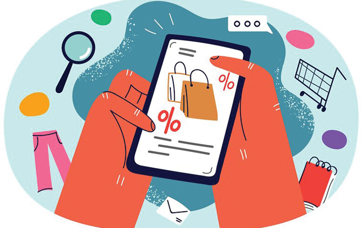 Ilustrasi online shop