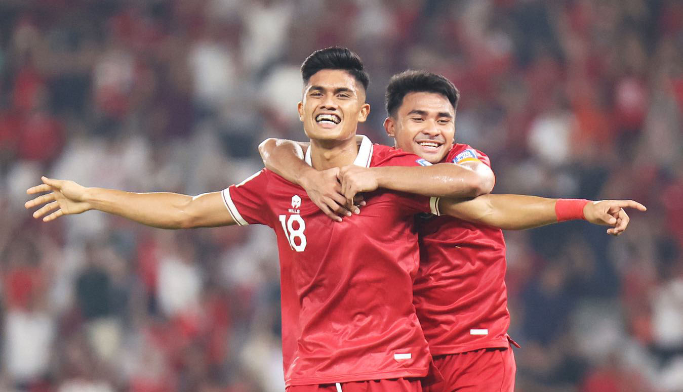 Ramadhan Sananta sukses cetak gol ke gawang Brunei Darussalam di Stadion Gelora Bung Karno, Kamis (12/10). (DOK. PSSI)