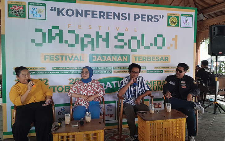 SOSIALISASI: Konferensi pers Festival Jajan Solo, kemarin.