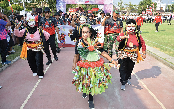 Pembukaan Pekan Olahraga Kecamatan Banjarsari 2023, Minggu (22/10).