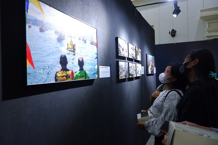 Pameran kompetisi karya terbaik mahasiswa yang digelar Prodi Fotografi ISI Solo di Monumen Pers Nasional, Senin (30/10/2023)