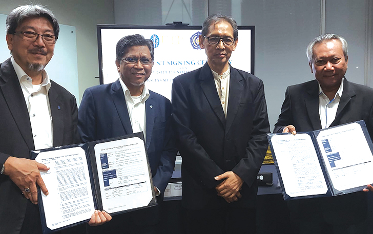 UMS melakukan penandatangan naskah Memorandum of Agreement (MoA) dengan Universiti Teknologi Petronas (UTP) Malaysia, Senin (6/11).
