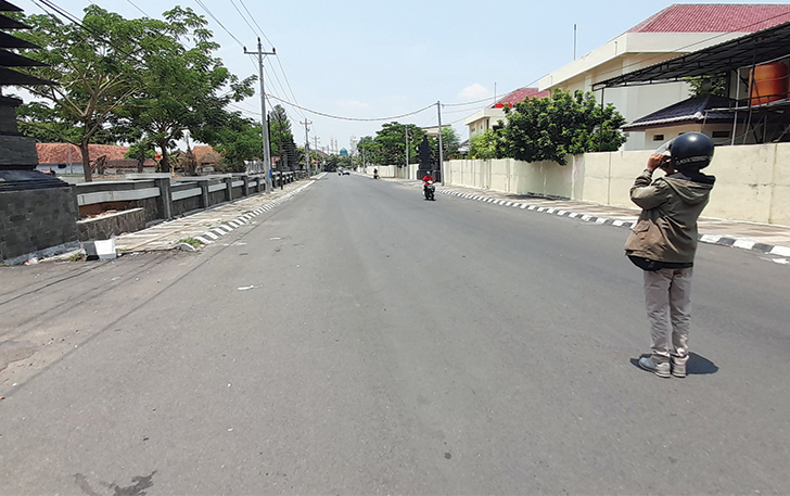 PENGHORMATAN: Jalan KH. M Mansyur di kompleks Perkantoran Cangakan yang diubah menjadi jalan Ki Manteb Soedarsono.