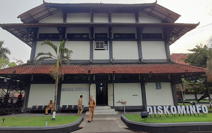 BAKAL DIPINDAH: Kantor Diskominfo Kabupaten Karanganyar di kompleks kantor bupati.