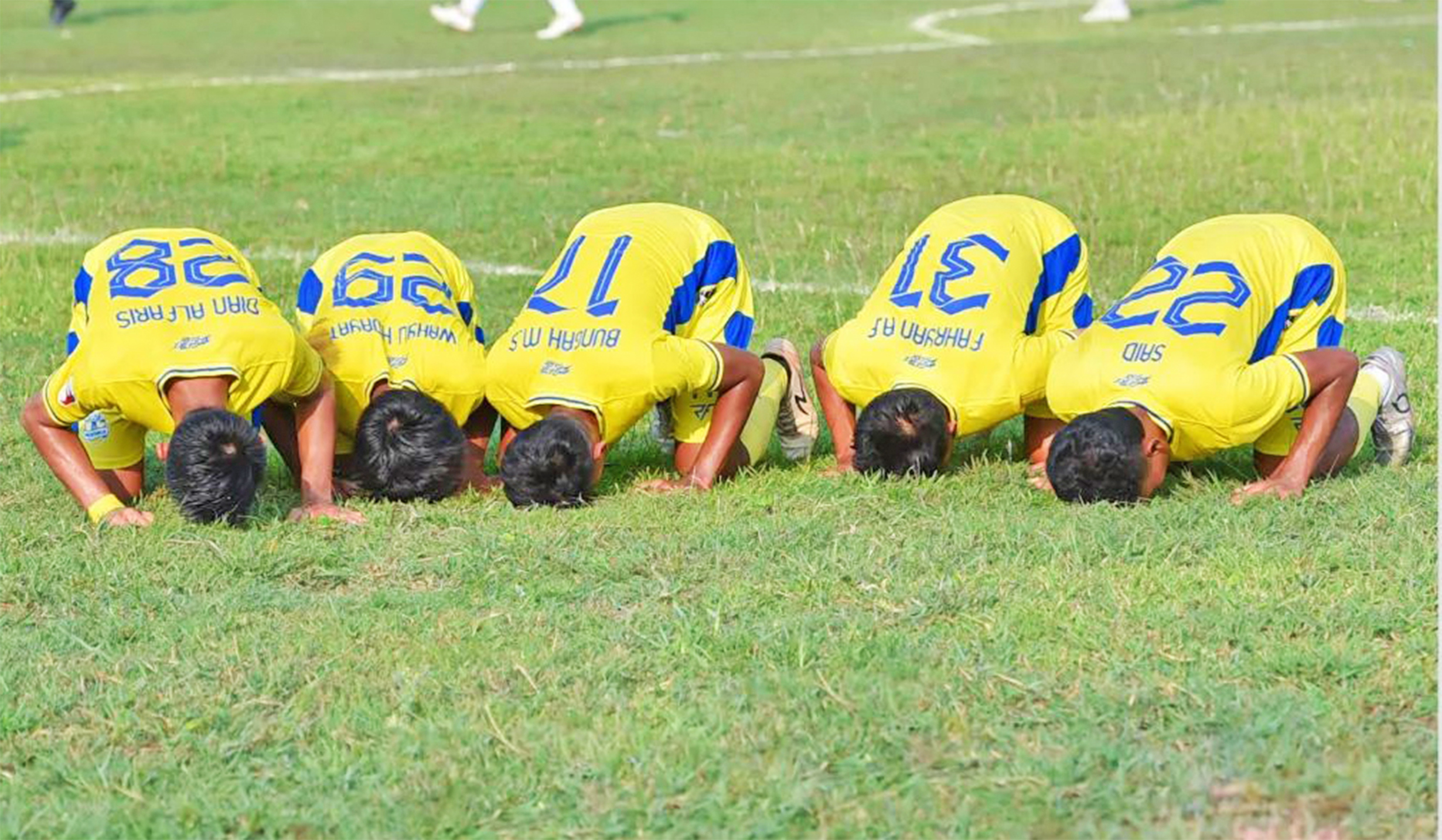 selebrasi pemain Persika Karanganyar di Liga 3 Jateng 2023. (INSTAGRAM PERSIKA KARANGANYAR)