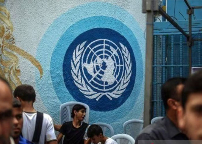 Ilustrasi suasana di luar kantor UNRWA di Jalur Gaza.