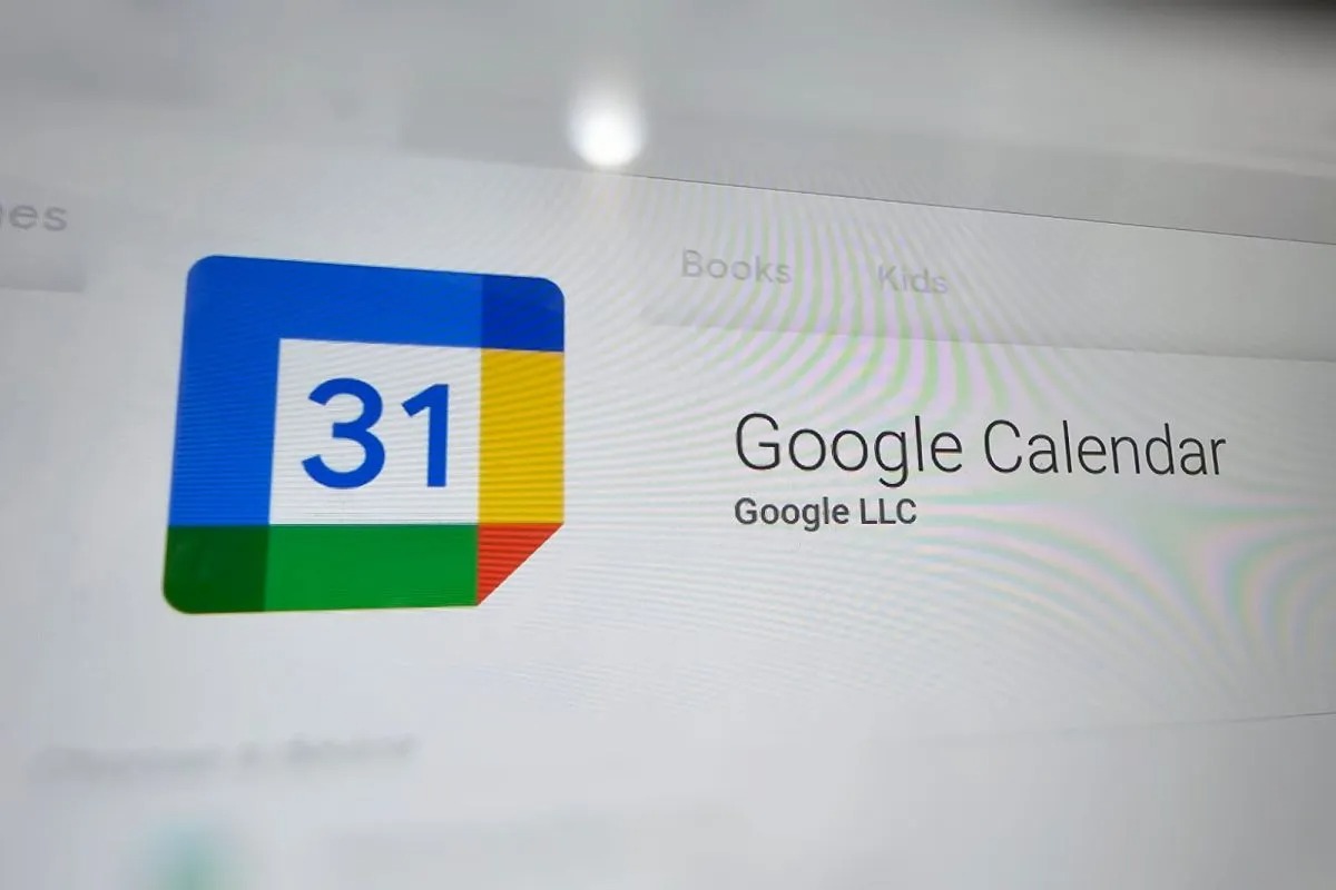 Ilustrasi Google Calendar yang terlihat di toko aplikasi di sebuah gawai. (ANTARA/Livia Kristianti)