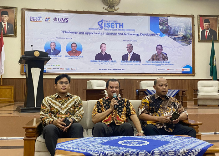Jumpa pers agenda persiapan International Summit on Science, Technology, Humanity (ISETH) ke-9 tahun 2023 di UMS.