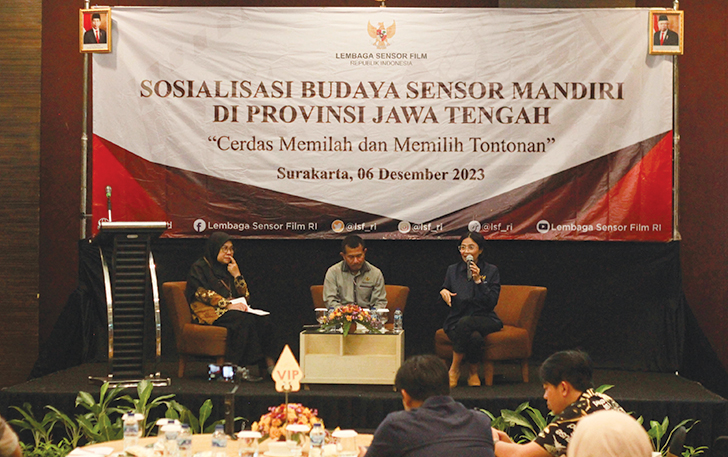 PEMAPARAN: Lembaga Sensor Film (LSF) menyelenggarakan sosialisasi budaya sensor mandiri dengan di Solo Paragon Hotel & Residence, Rabu, 6 Desember.