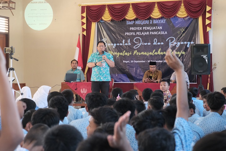 KPA Klaten gelar sosialisasi ke sejumlah sekolah di Kabupaten Klaten belum lama ini.