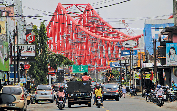 DIKEBUT: Proyek Underpas Joglo yang rencananya akan kembali dilanjutkan Januari 2024. Jembatan ini ditarget selesai November 2024.