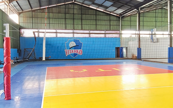 REPRESENTATIF: GOR baru milik klub voli Vita Solo sudah berdiri.