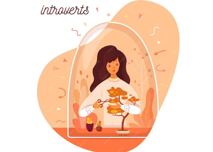 Ilustrasi introvert.