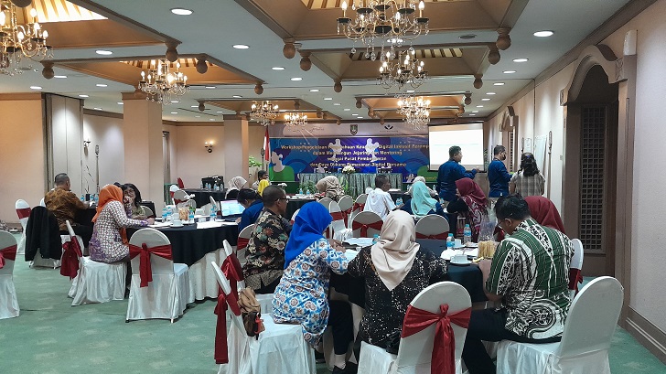 Workshop pengelolaan pengatahuan keuangan digital inklusif perempuan, Kamis (1/4/2024).