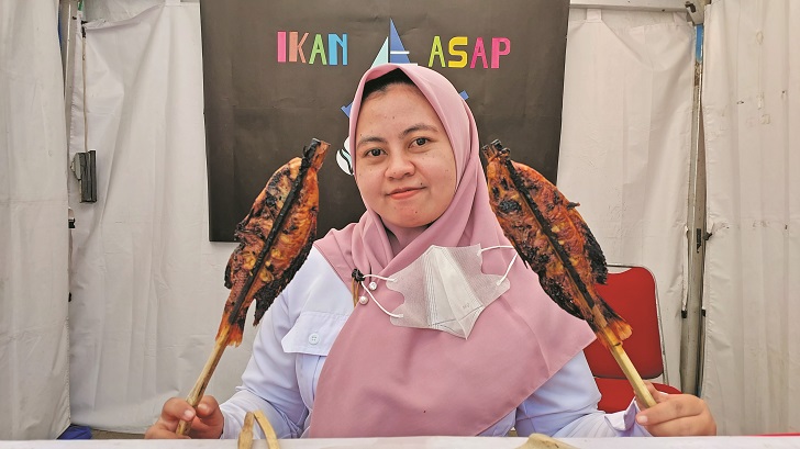 Menu khas Kecamatan Kemusu, Kabupaten Boyolali berupa ikan asap.