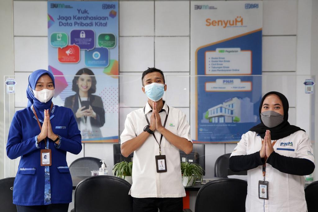 Kolaborasi BRI, Pegadaian, dan PNM semakin memudahkan masyarakat dalam kebutuhan perbankan.