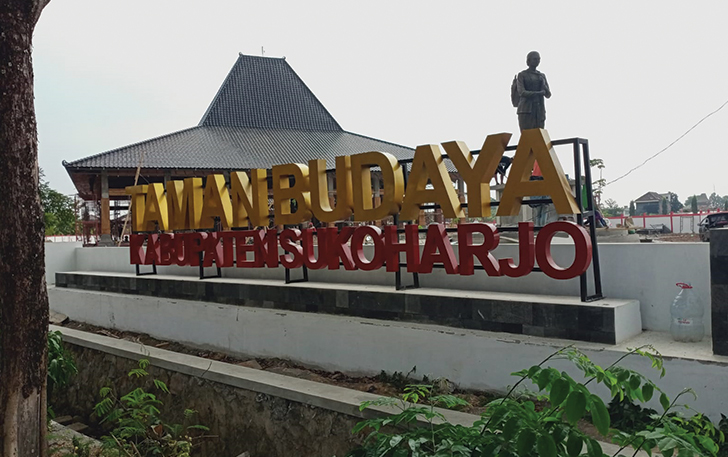RAMPUNG: Wajah Taman Budaya Sukoharjo, Senin (15/1).