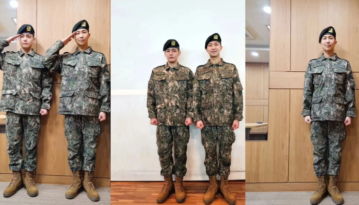 RM dan V BTS jadi peserta pelatihan terbaik di pusat pelatihan Angkatan Darat Korea Selatan.