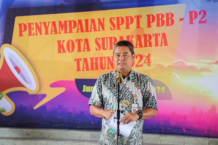 Kepala Bapenda Kota Surakarta Tulus Widajat beri sambutan