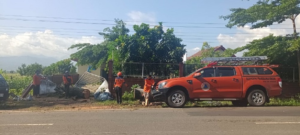 Penanganan pohon tumbang di BPP Purwantoro Minggu (28/1/2024).