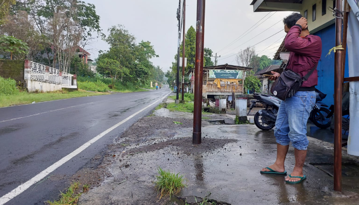 Lokasi kecelakaan tunggal SMAN 1 Cepogo di jalur Solo-Selo-Borobudur (SSB), Dusun Bulukerto, Desa Mliwis, Kecamatan Cepogo, Boyolali.