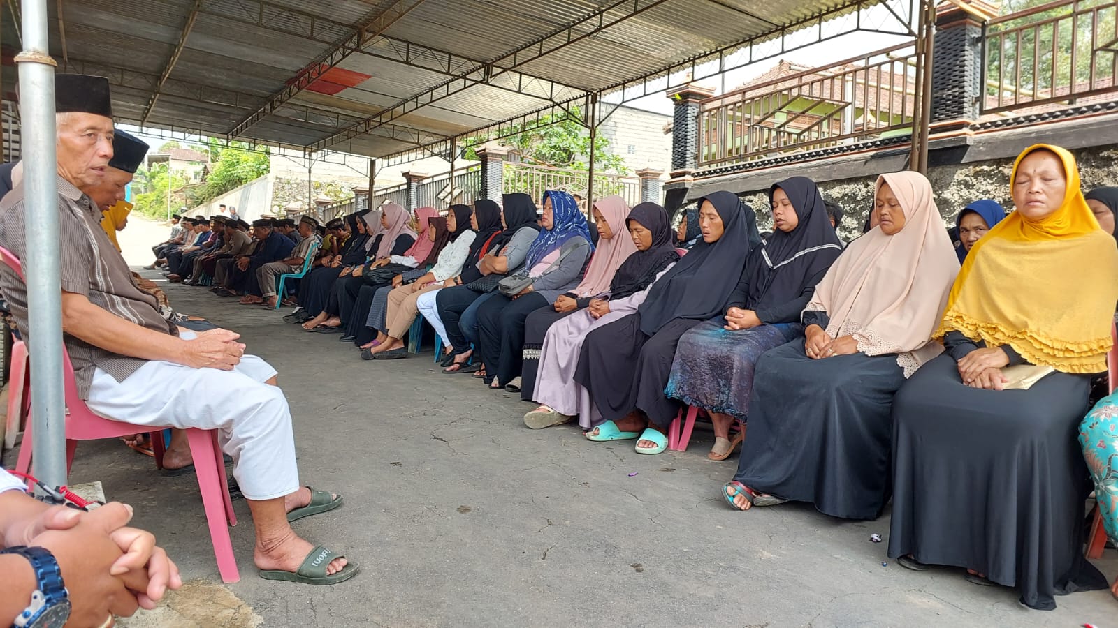 Suasana rumah duka di Desa Gubug, Kecamatan Cepogo, Kabupaten Boyolali, Selasa (20/2/2024).