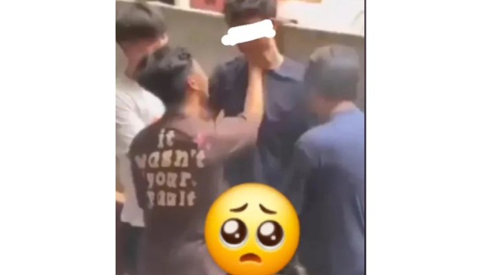 Tangkapan video kasus bullying siswa di SMA Binus, yang libatkan anak Vincent Rompies.