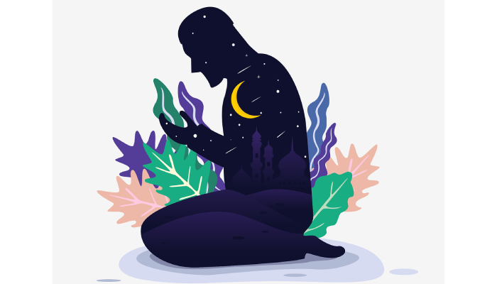 Ilustrasi berdoa.