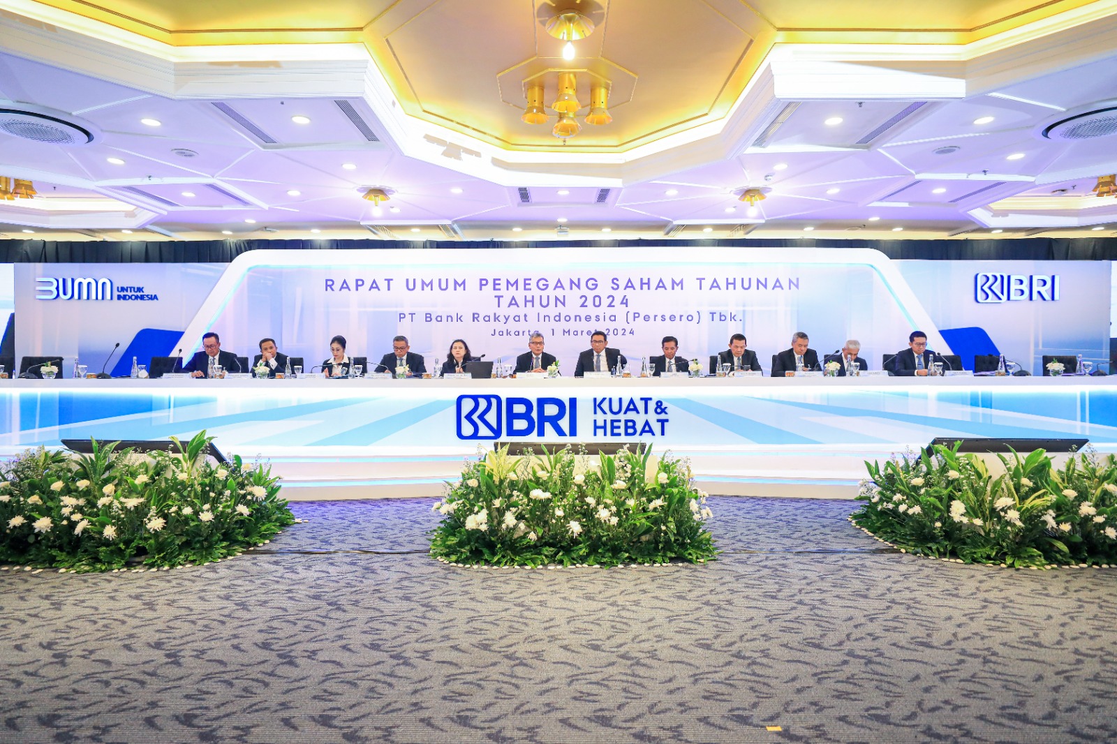 Rapat Umum Pemegang Saham Tahunan (RUPST) 2024 BRI digelar di Jakarta, Jumat (1/3/2024)