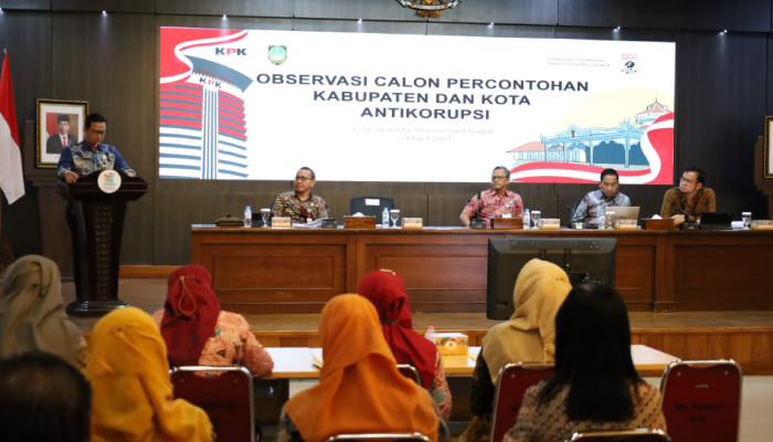KPK dan sejumlah kementerian akan lakukan observasi di Kota Solo, menyusul Solo yang diusulkan jadi percontohan Kota Antikorupsi.