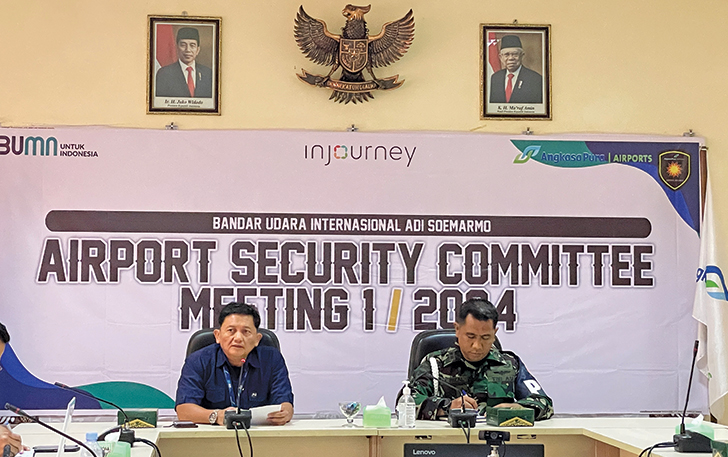 PEMAPARAN: Security Committee (ASC) Meeting 2024 di Bandara Internasional Adi Soemarmo Solo, Rabu (6/3/2024).