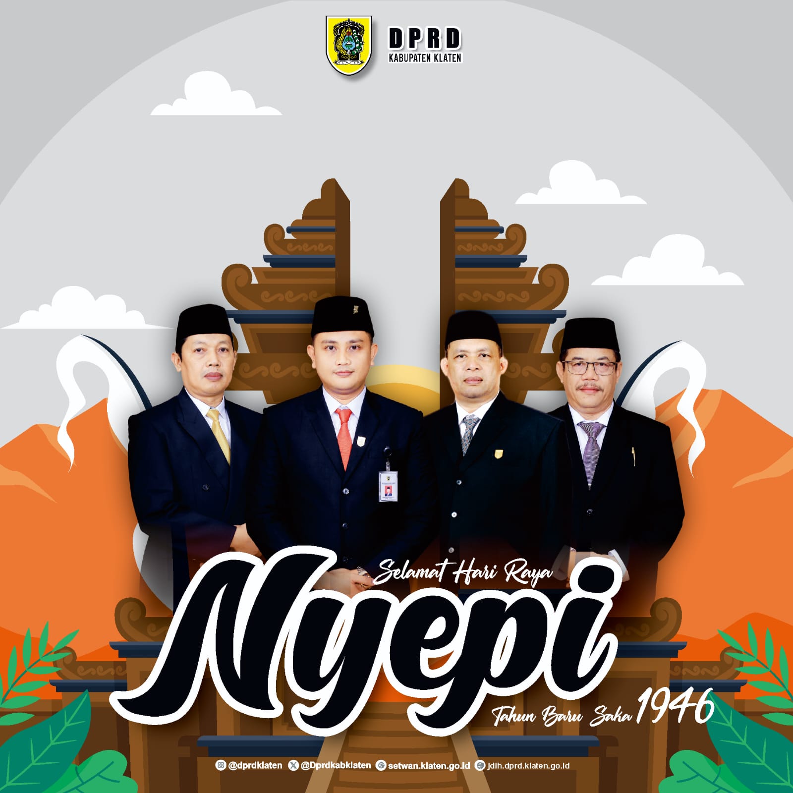 Unsur Pimpinan DPR Klaten beri ucapan Selamat Hari Raya Nyepi