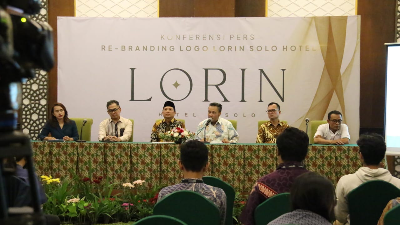 Press conference peluncuran logo baru Lorin Solo Hotel, Jumat (15/3/2024) di Al Mumtazah Syariah Hotel Solo.