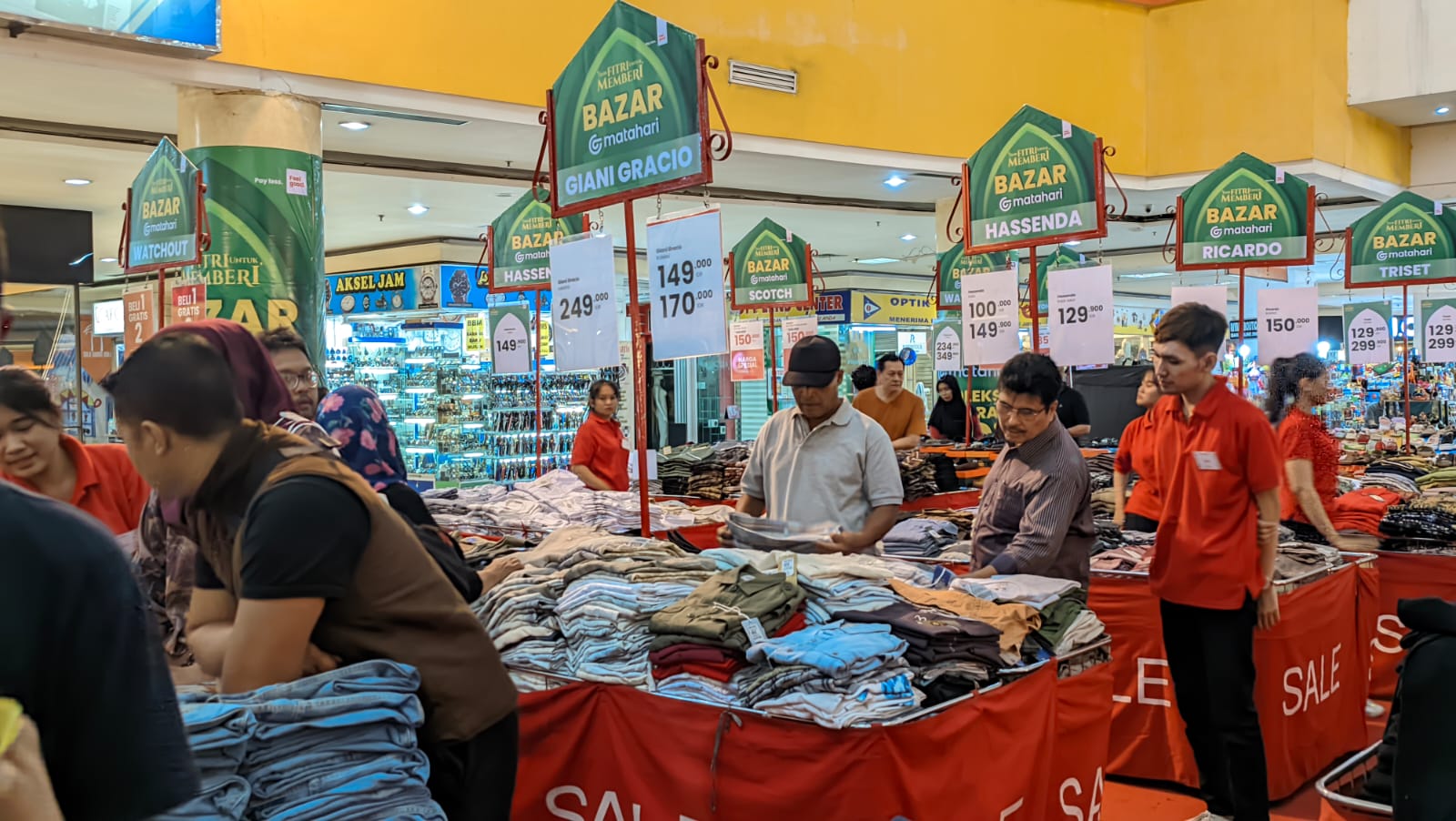 Ilustrasi belanja di departemen store.